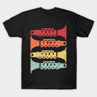 Retro Vintage Clarinets | Marching Band T-Shirt